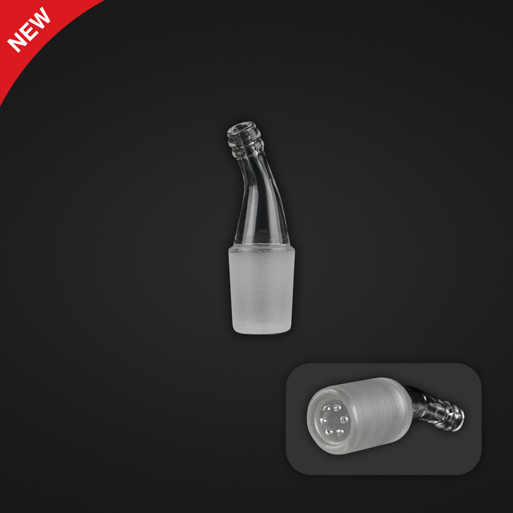 Glass Elbow Adapter with Glass Screen Glass Elbow Adapter with Glass Screen