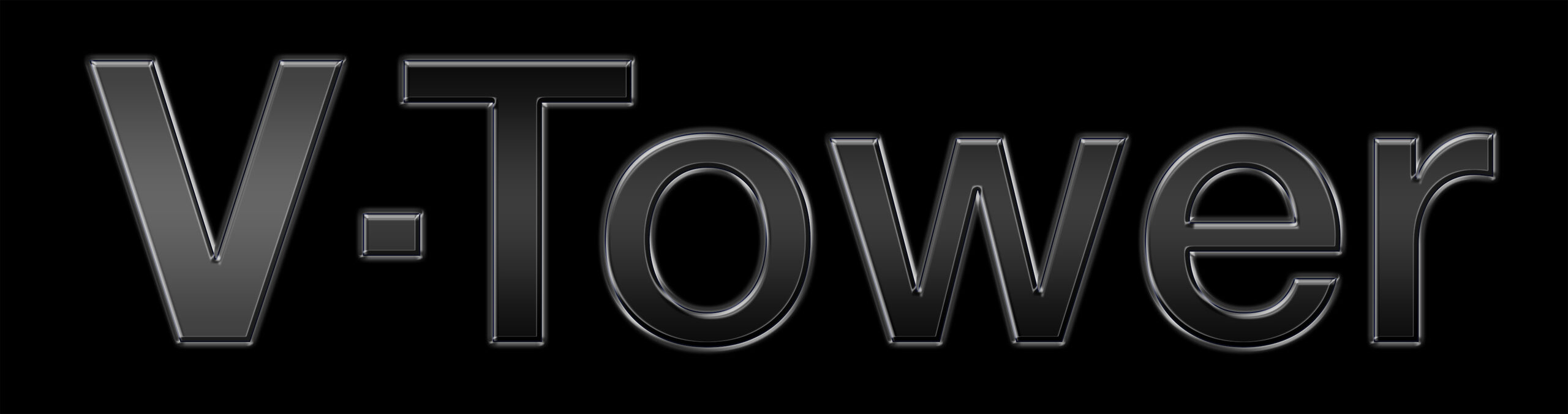 V-Tower - Logo - Black BG